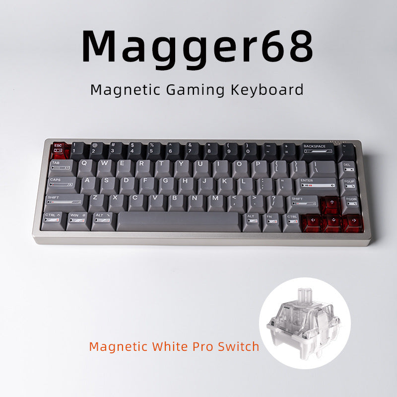 Magnetic blanc porcelaine Jade 68 clé aluminium Tuo clavier