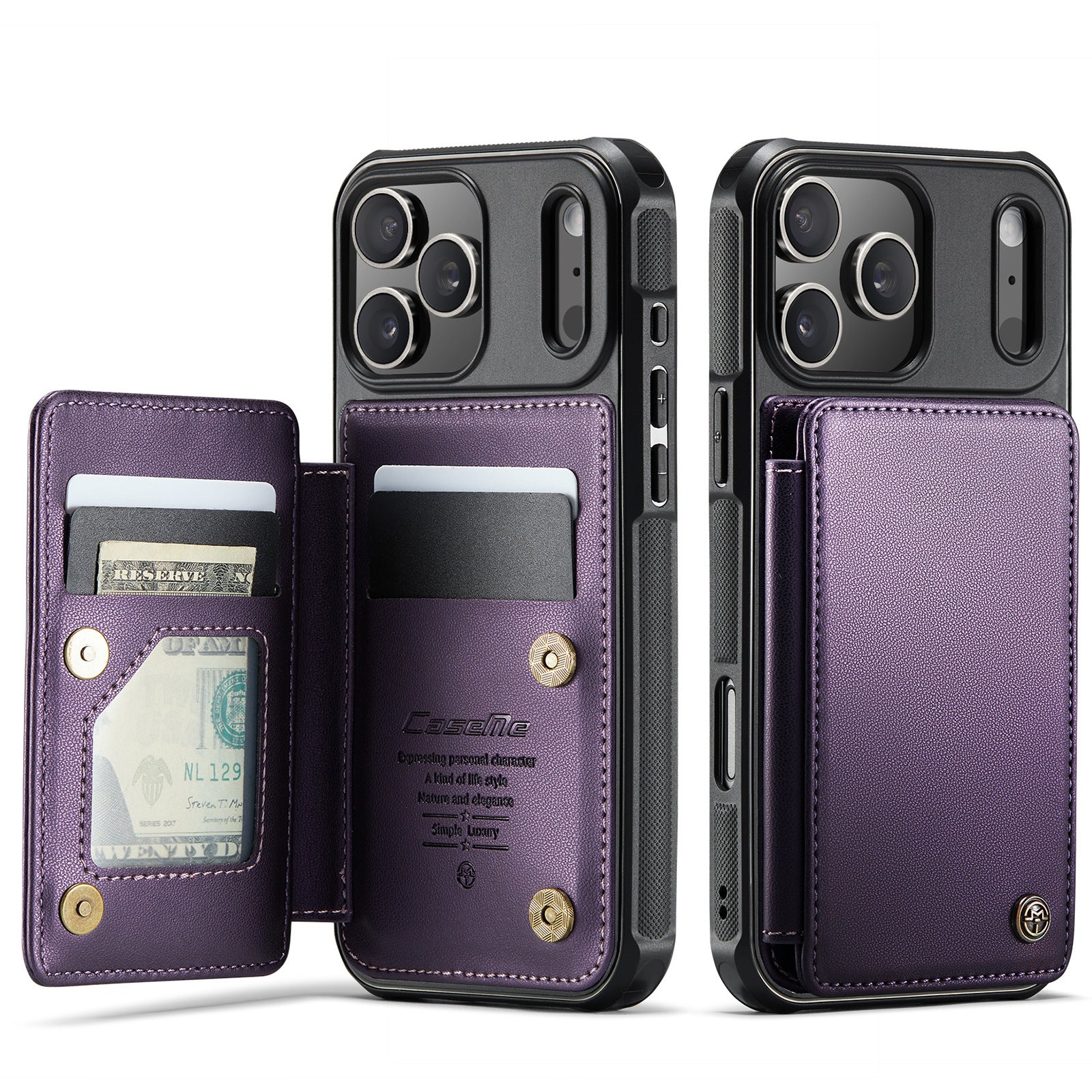 Flip cas de téléphone avec carte fente protection en cuir Case pour la conception anti balayage