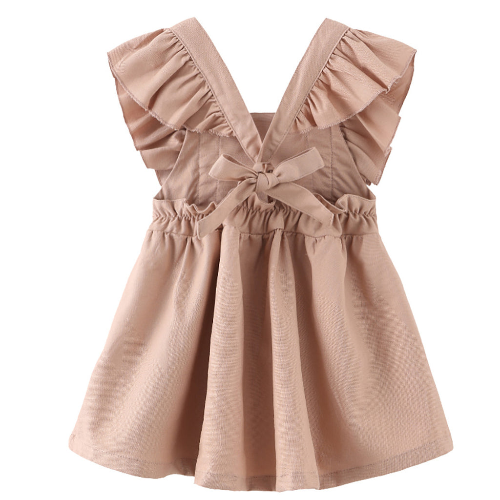 Robe de plage pour filles Baby Cotton Et Lin