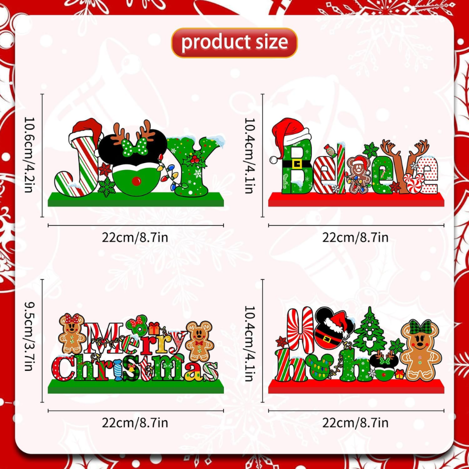 4pcs Mouse Décorations de Noël