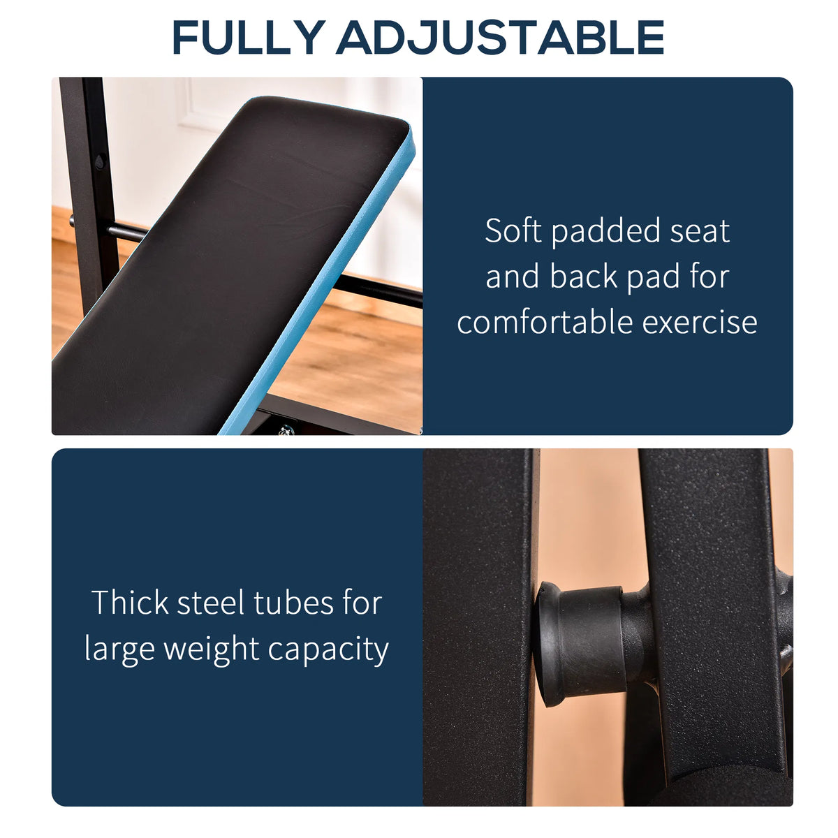 Banc de poids réglable avec rack Barbell et développeur de jambes pour le levage de poids et la fixation