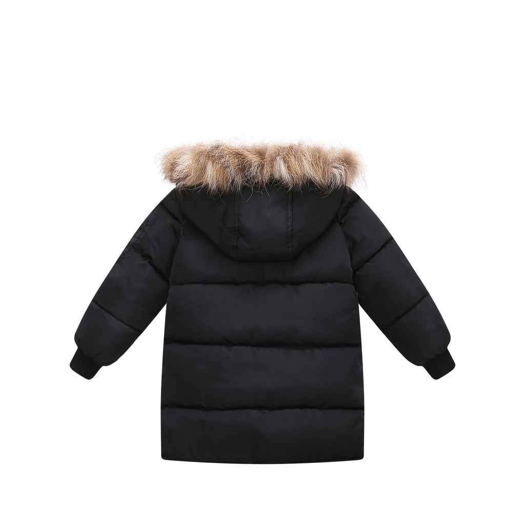 Veste rembourrée et duvet d'enfants Collier de fourrure de camouflage