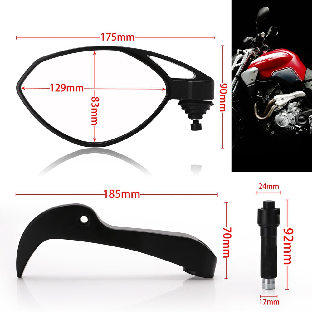 Accessoires de moto Garde-main Levier de frein Miroir secondaire côté