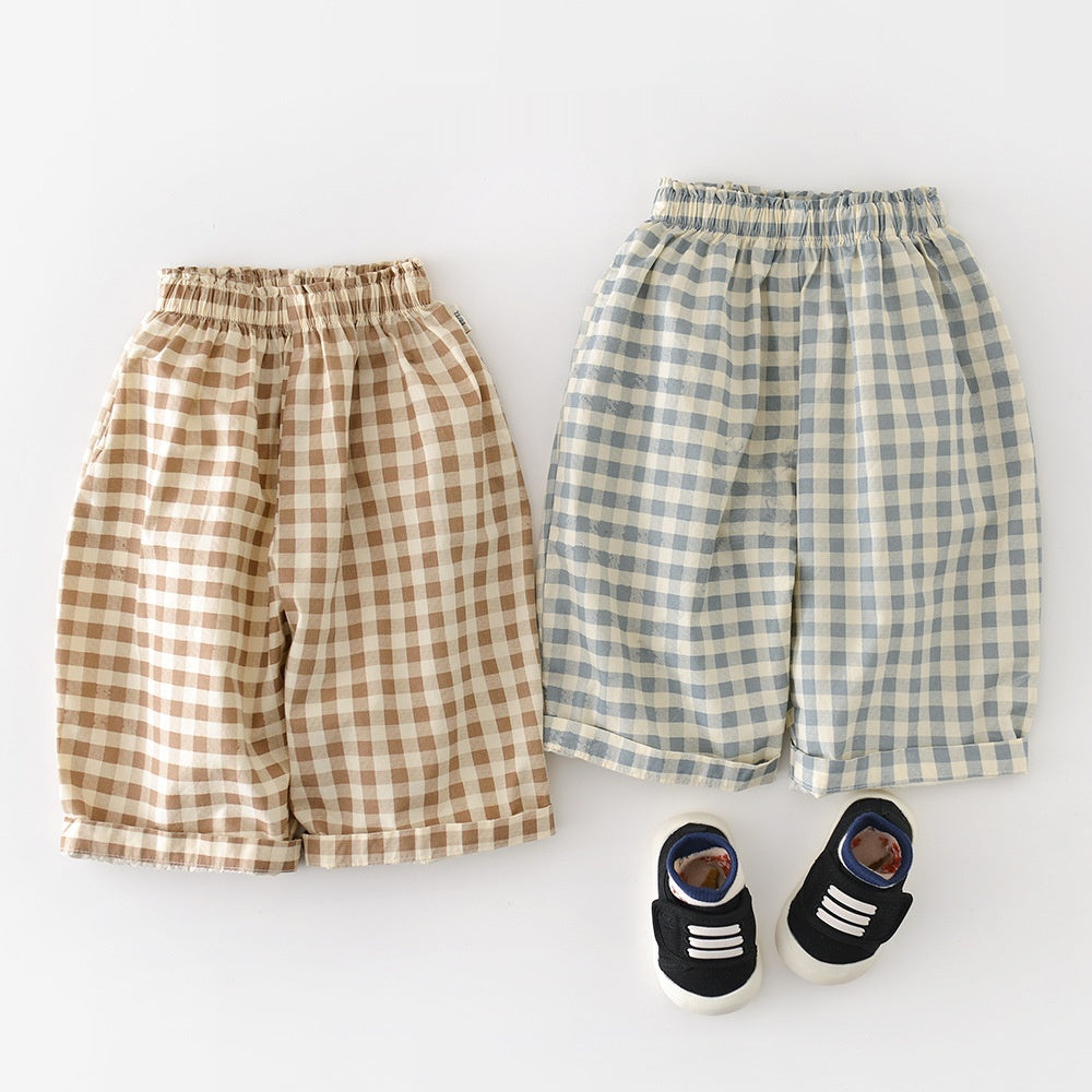 Garçons Cotton pantoufle en tissu plaqué Pantalons à large jambe