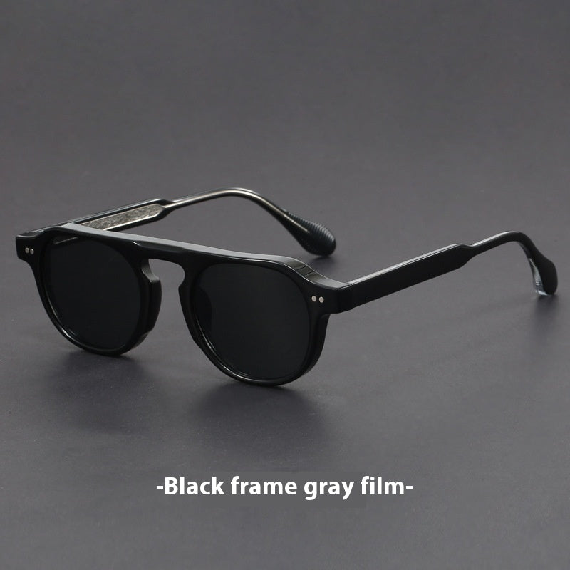 Polarized Vintage avec de grandes jantes UV Protection TR Lunettes de soleil