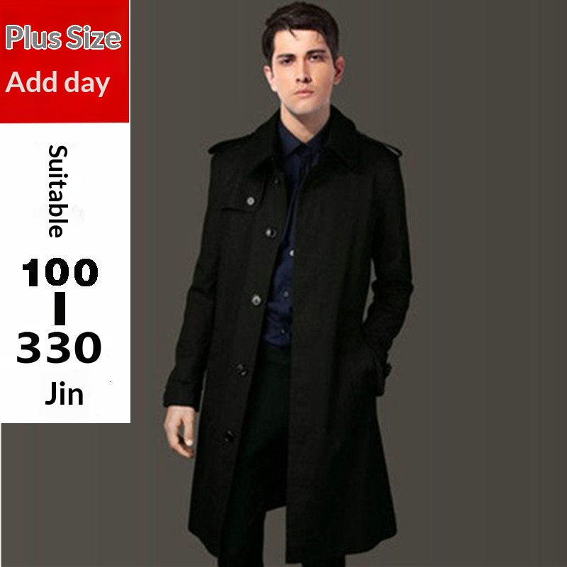 Manteau long à manches simples et élégant de taille Plus