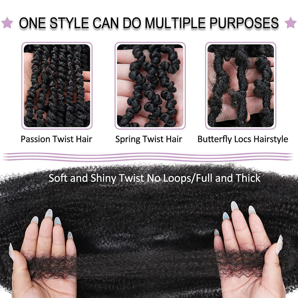 22 pouces doux printemps Afro Twist cheveux pré-séparés printemps TwistPour doux faux locs Crochet