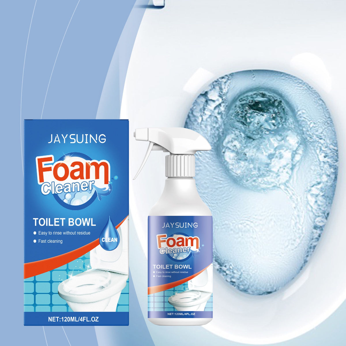 Vaporisateur de nettoyage du bol de toilette en mousse