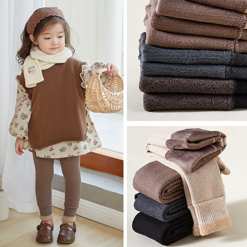 Leggings bébé Pantalons épais doublés de polaire