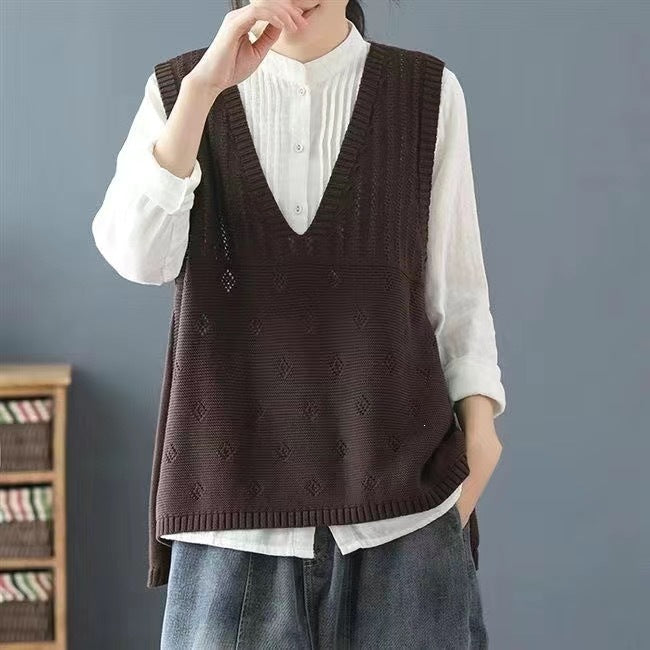 Veste à col en V pour femmes