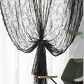 Vintage Dentelle demi-ombre Rideau Dentelle de rideau Rod écran de fenêtre