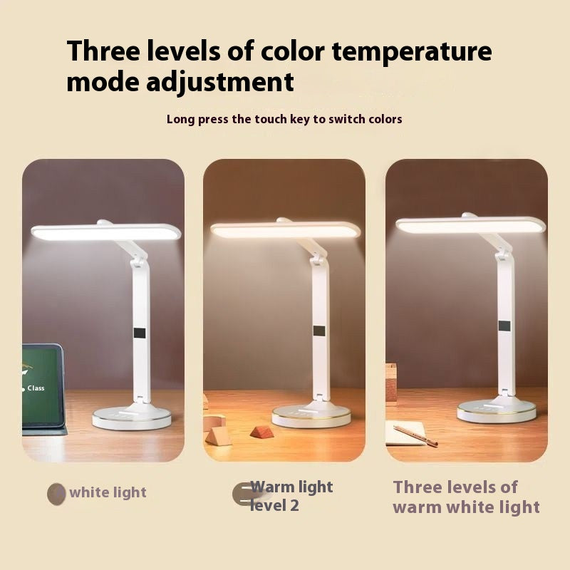 Lecture étudiante Dortoir pliant côté lit Charging Smart horloge protection des yeux lampe de bureau
