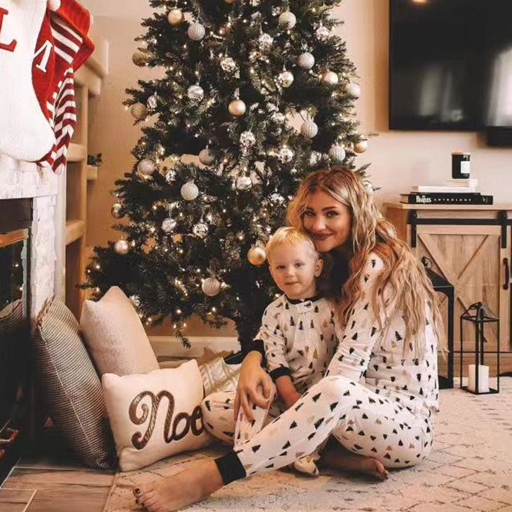 Famille Arbre de Noël Porter Pajamas Imprimer