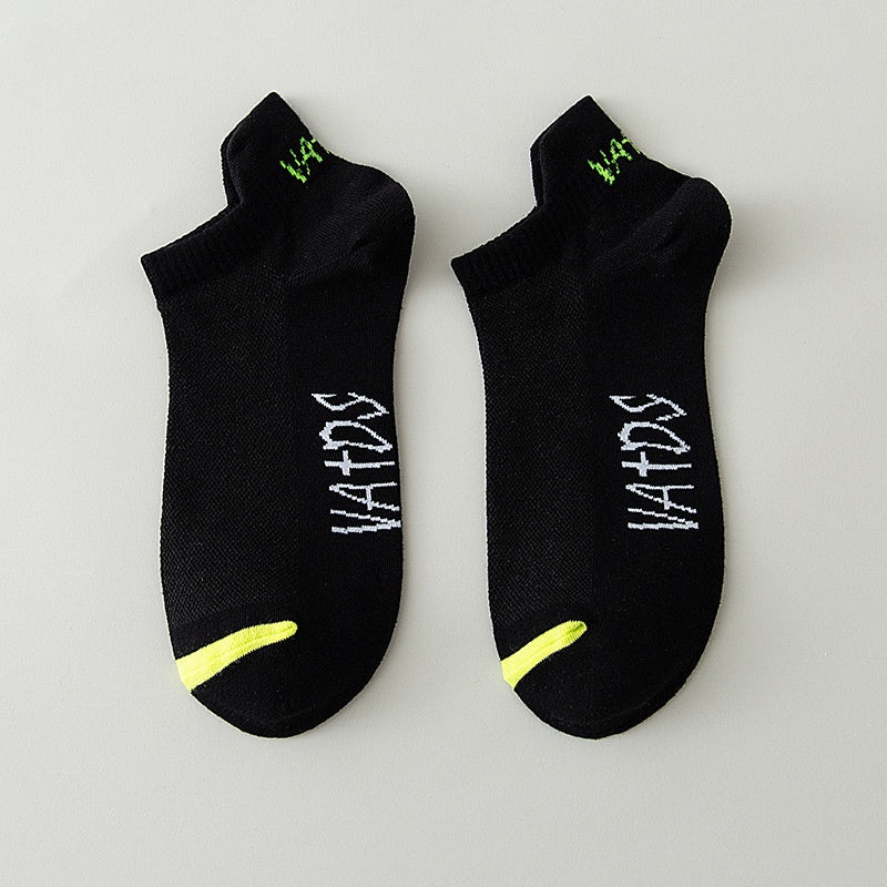 Season Thin Absorb Sweat Short Mesh Respirant Pure Cotton Chaussettes sport homme