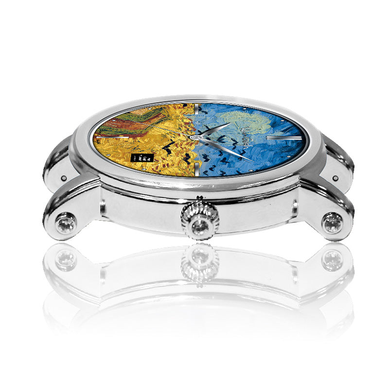 Van Gogh Wheatfield avec Crows Series Montre Quartz pour Femme