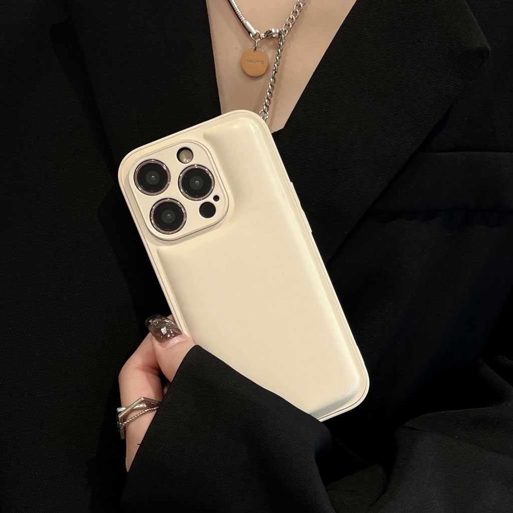 Etui de téléphone en cuir en automne et hiver doux pain
