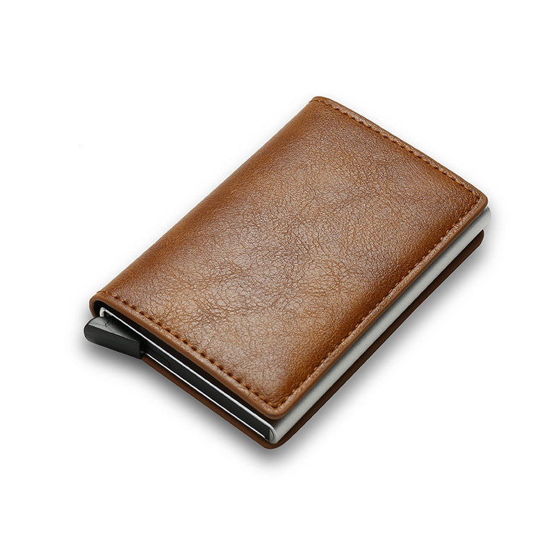 Alliage d'aluminium de portefeuille pour hommes en fibre de carbone RFID