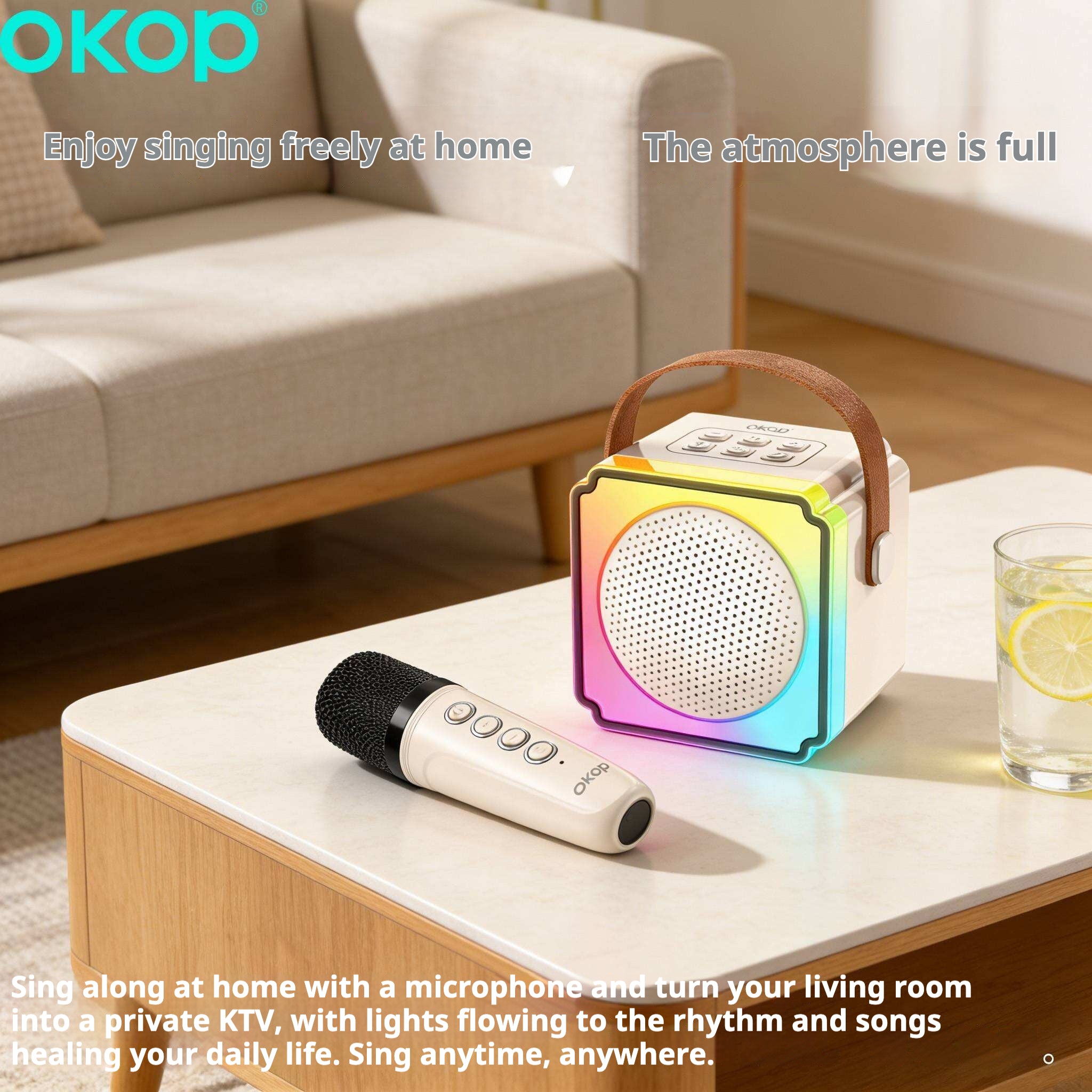 Haut-parleur Bluetooth portable KP-K02 le mieux vendu avec micro-phone Karaoke sans fil