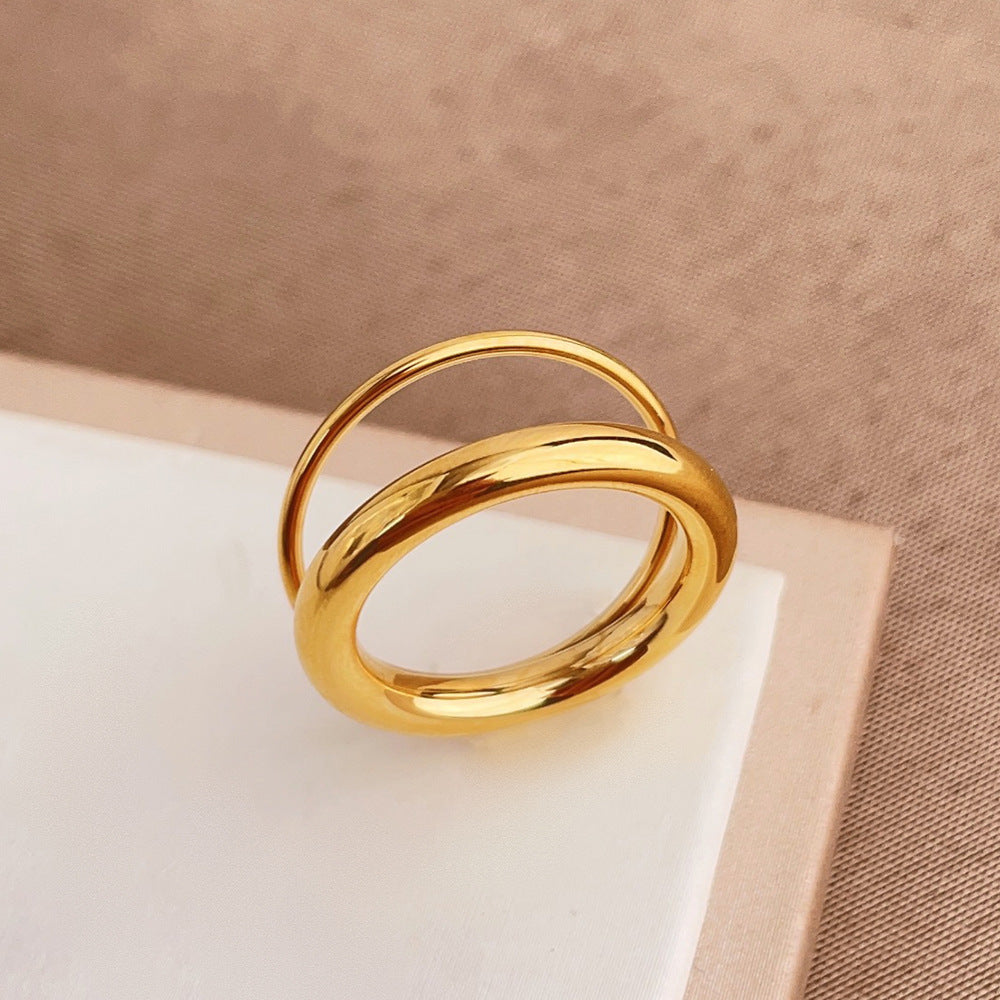 Bague en acier titane pour femmes
