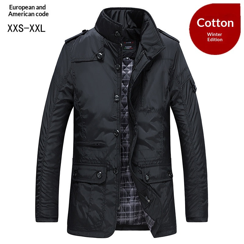 L'automne et l'hiver Veste mi-longue pour homme Casual Outsized Loose