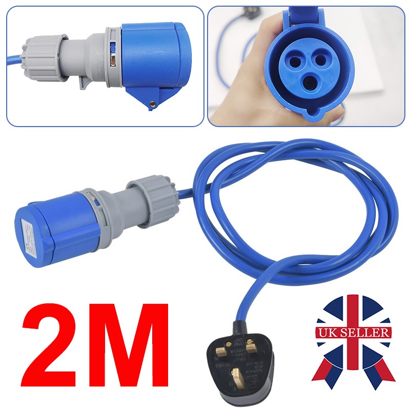 MOTORHOME DE CARAVAN LOURDITE 13A PLUG À 16A SOCKET 240V HOOK UP CABLE