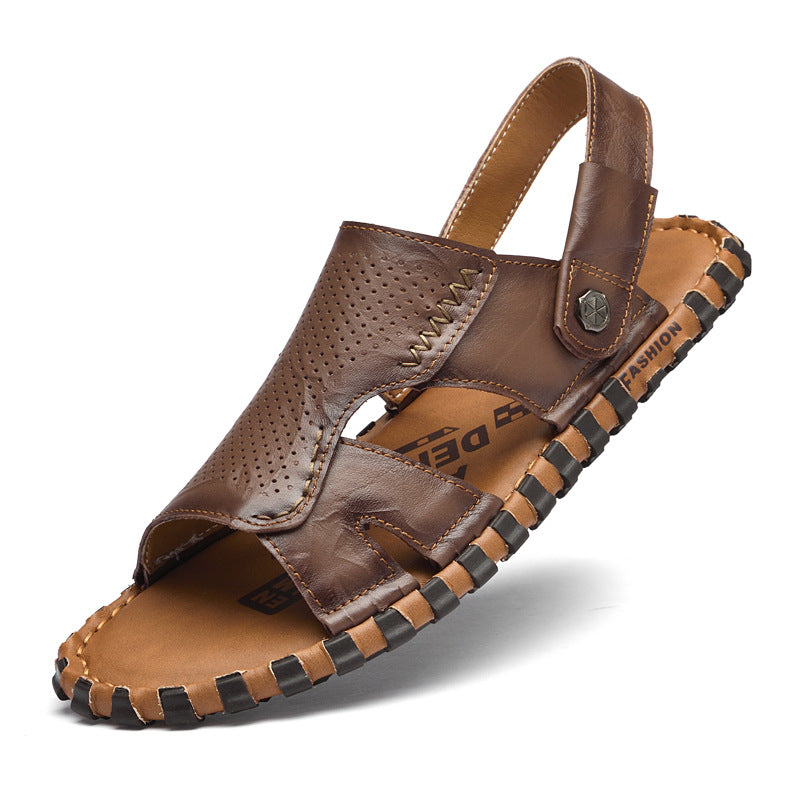 Pantoufles en cuir Casual Outdoor Beach