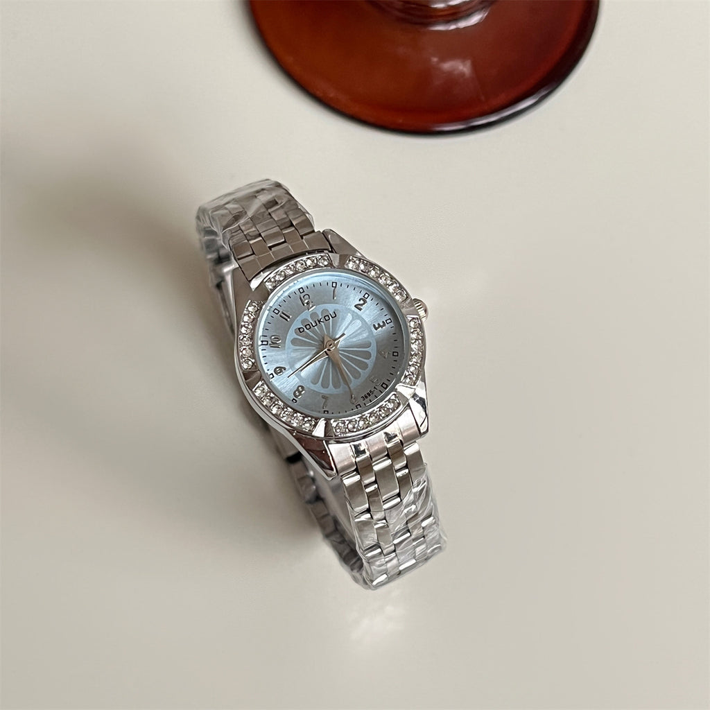 Cadran rond en forme de daisy avec embellissements diamant pour un Premium