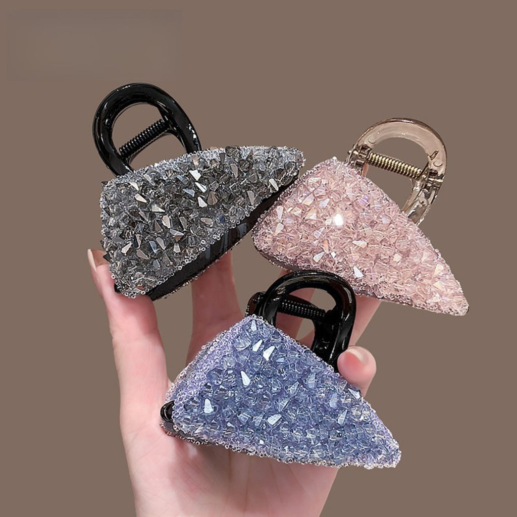 Style coréen Triangular Full-diamond Clip pour les femmes
