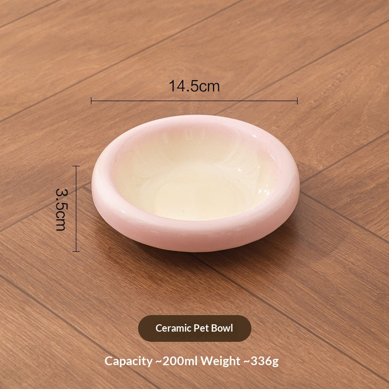 Ceramic Pet Bowl de couleur brune