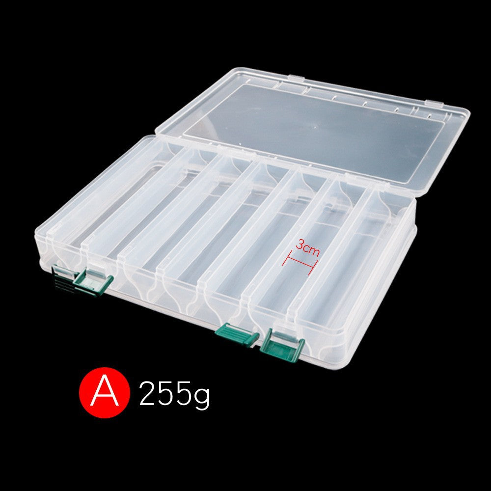 Luya Cinq Grid Transparent PP boîte de matériel de pêche en plastique
