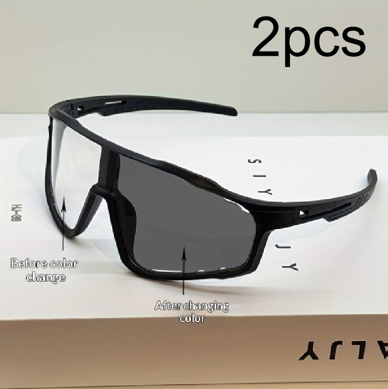 Lunettes de soleil à vélo à changement de couleur Unisexe