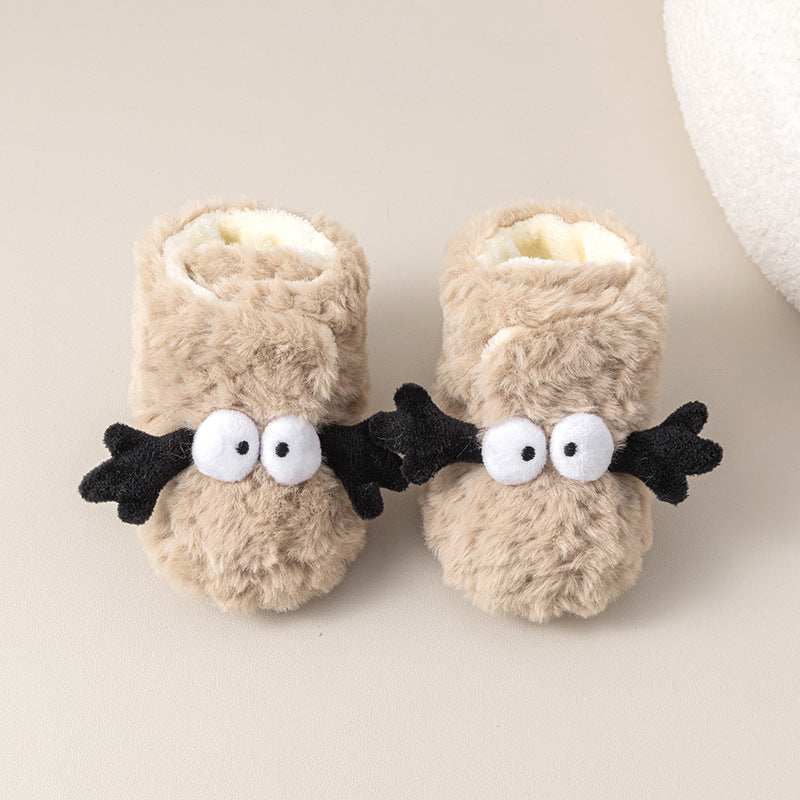 Chaud épais bébé Soft Bottom Chaussures pour tout-petits Non-dérapant