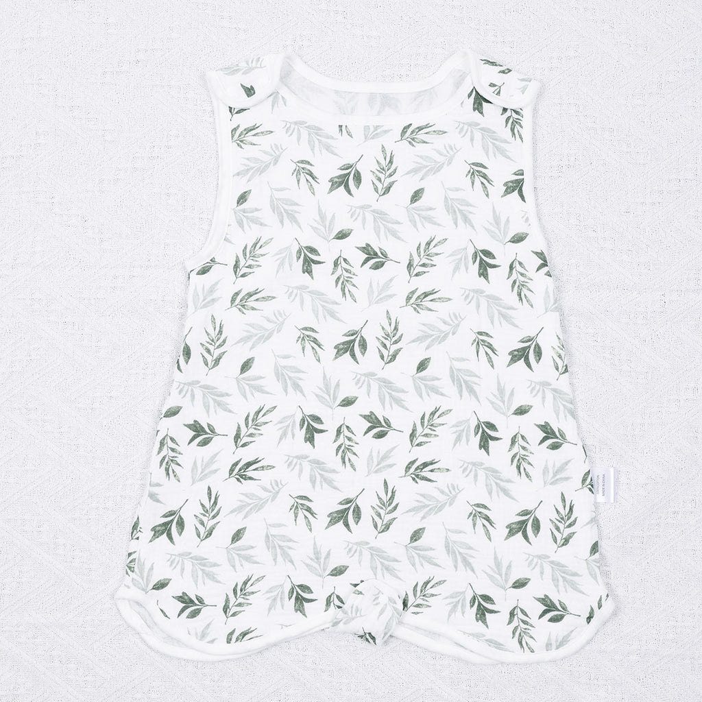 Simple imprimé bébé sans manches coton Gauze sac de couchage