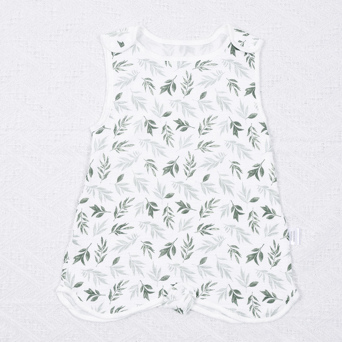 Simple imprimé bébé sans manches coton Gauze sac de couchage