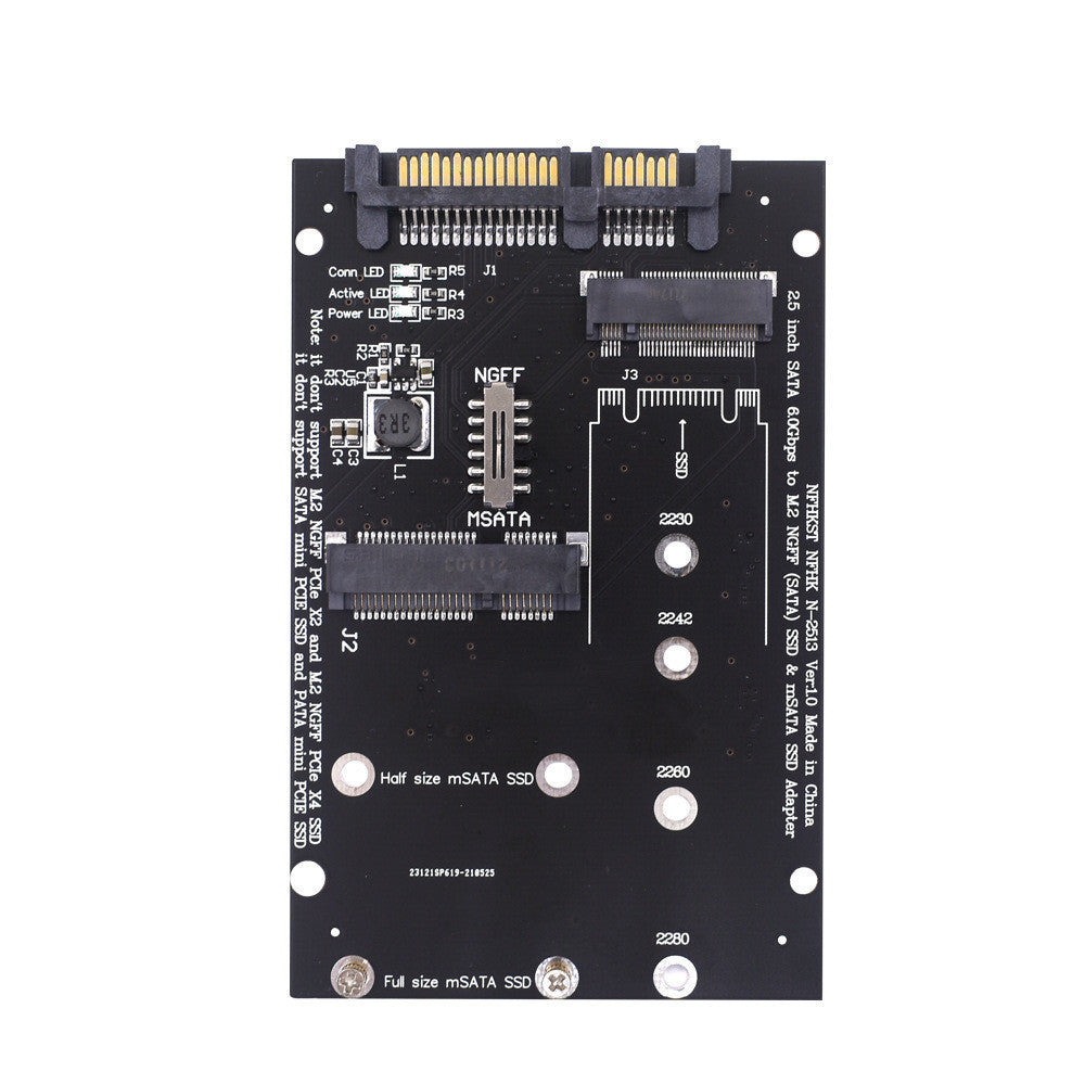 SATA3 à M2 carte de conversion SSD NGFF MSATA carte adaptateur tableau