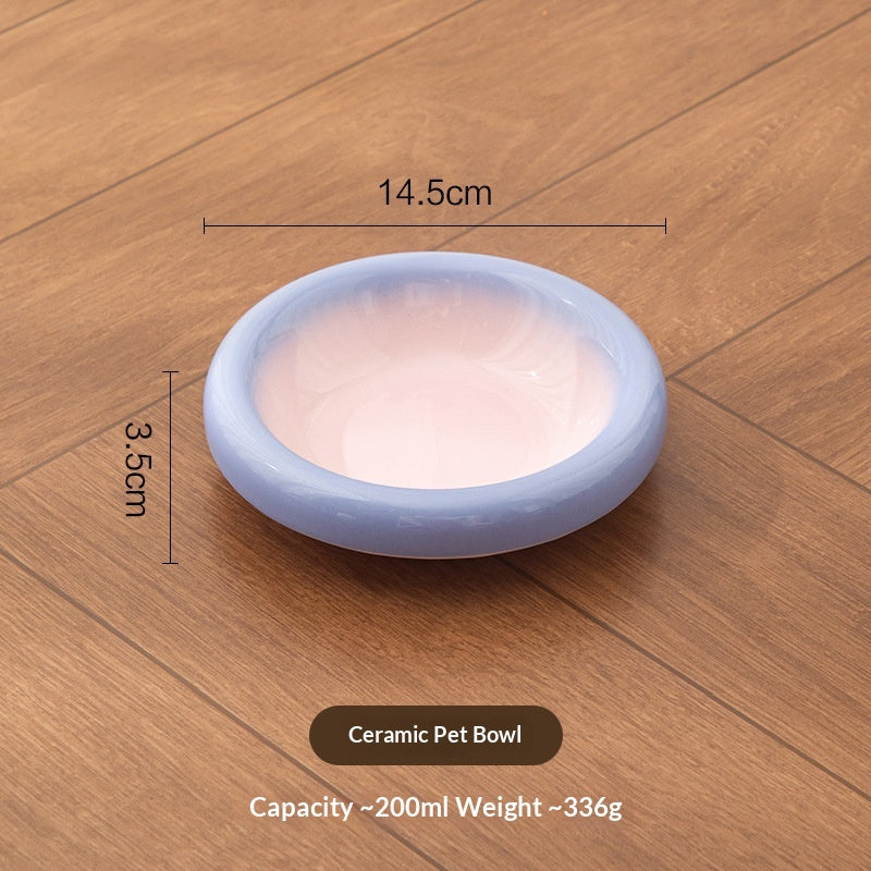 Ceramic Pet Bowl de couleur brune