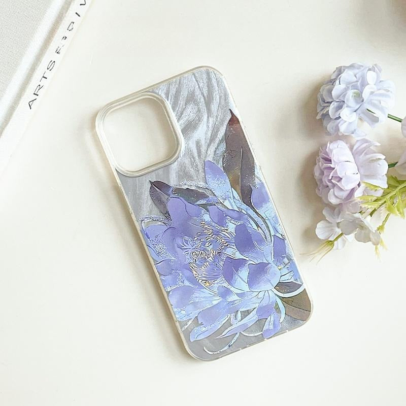 Lotus Bleu Léger Luxury Senior Fairy Étui téléphonique tout compris