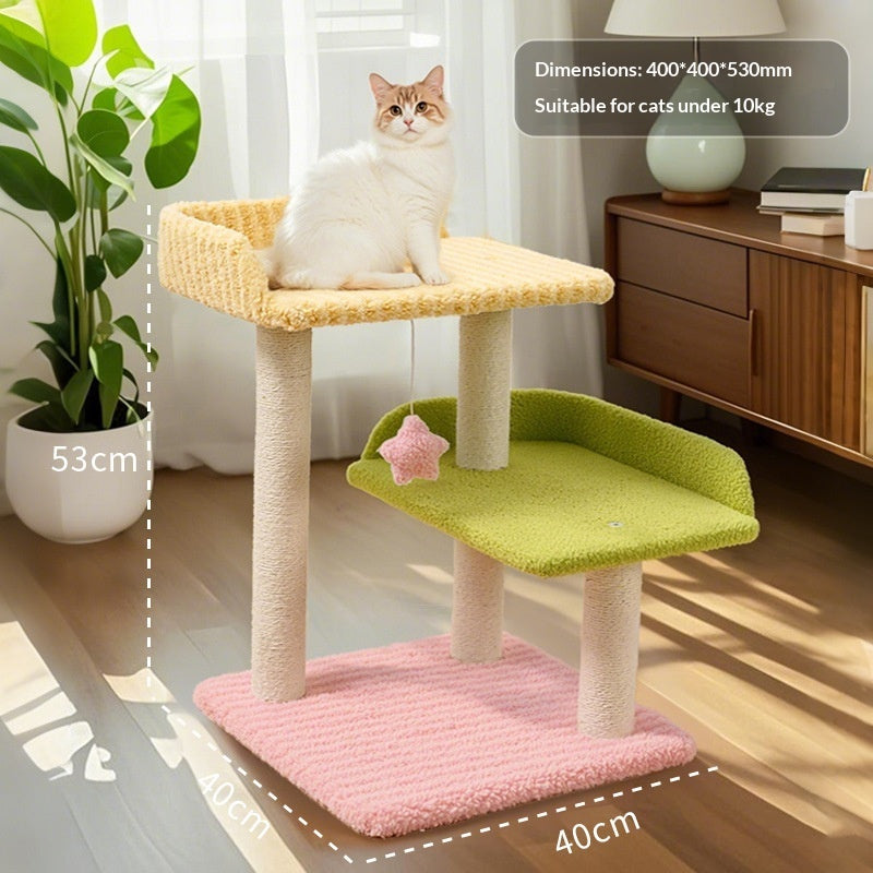 L'espace-sauvegarder tout-en-un arbre de chat et le lit pour les petits appartements