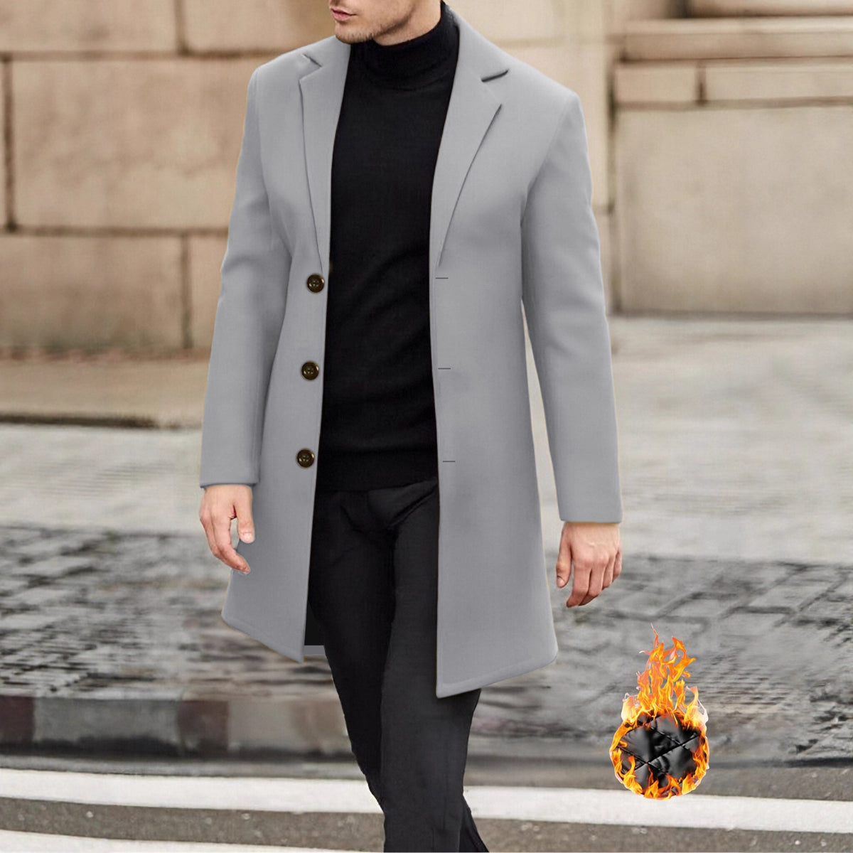 Manteau de Woolen pour brise-vent à laque unique
