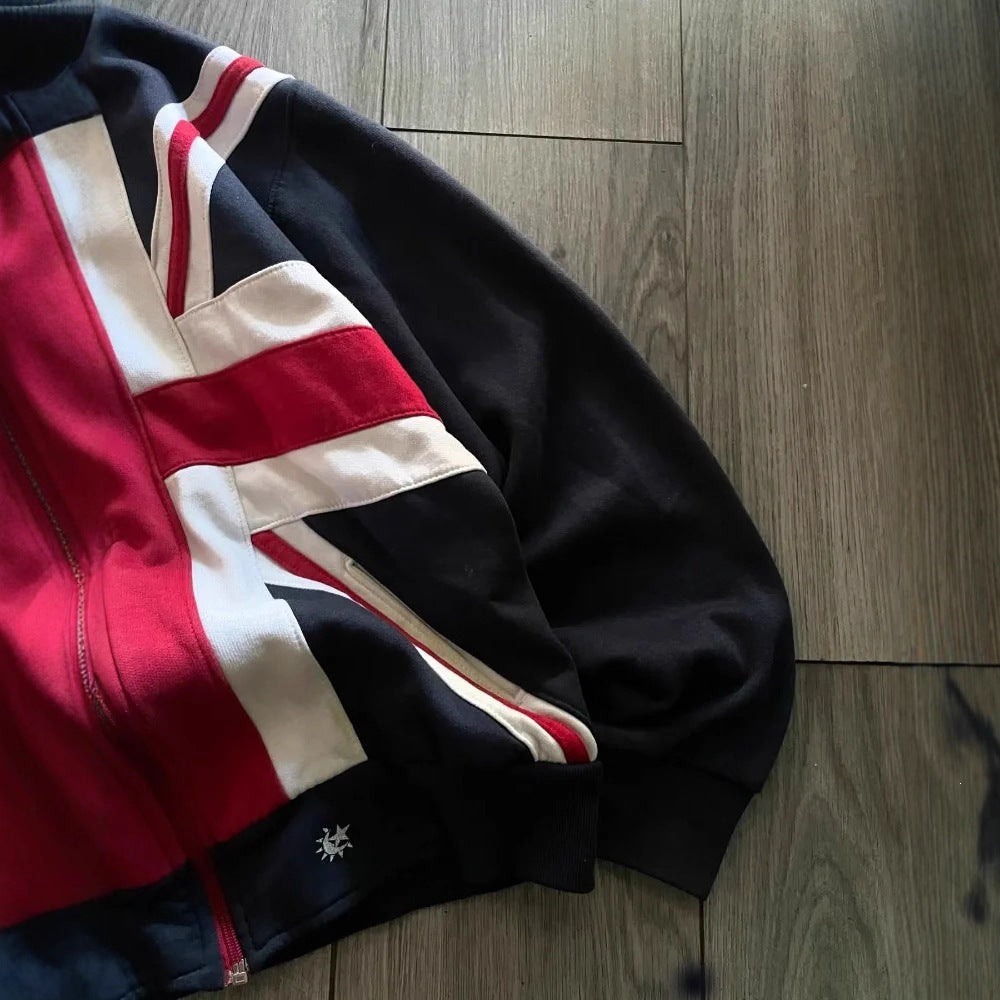 Veste de sweat-shirt zippé à capuche à la mode