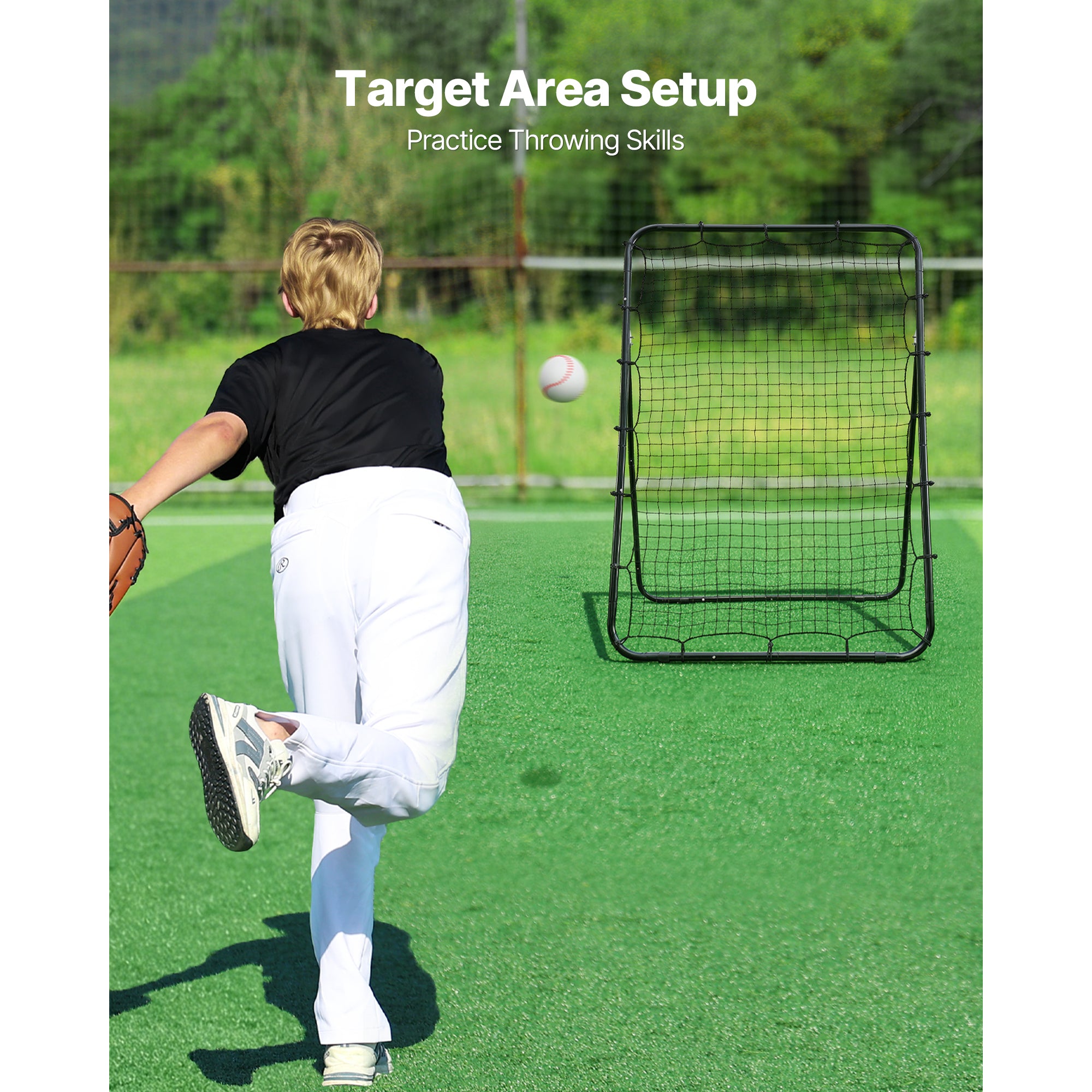 Baseball Softball Rebonder Net 4 X 6 Ft Pitch Back Trainer Target