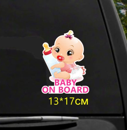 Bébé à bord Princess Bouteille Voiture Sticker réfléchissant