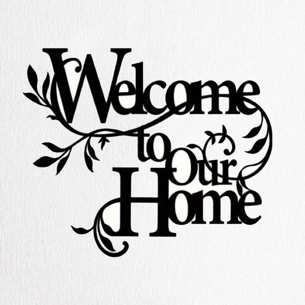 CIF buy Iron 'Welcome to Our Home' Floral Wall Art