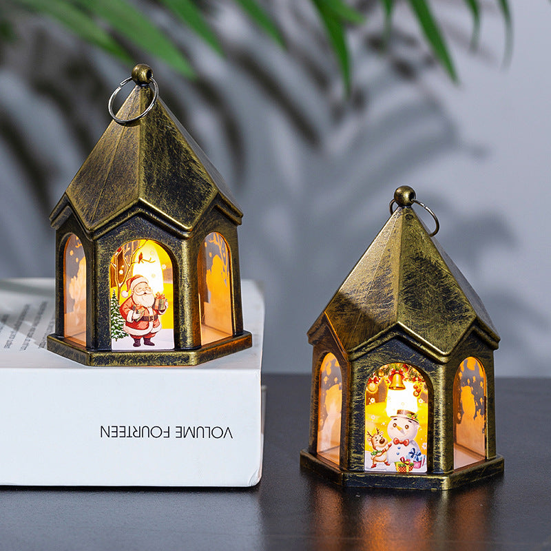 Décorations de Noël Cadeau lumineux pour enfants Retro Nuit Lumière Pendentif arbre de Noël ou