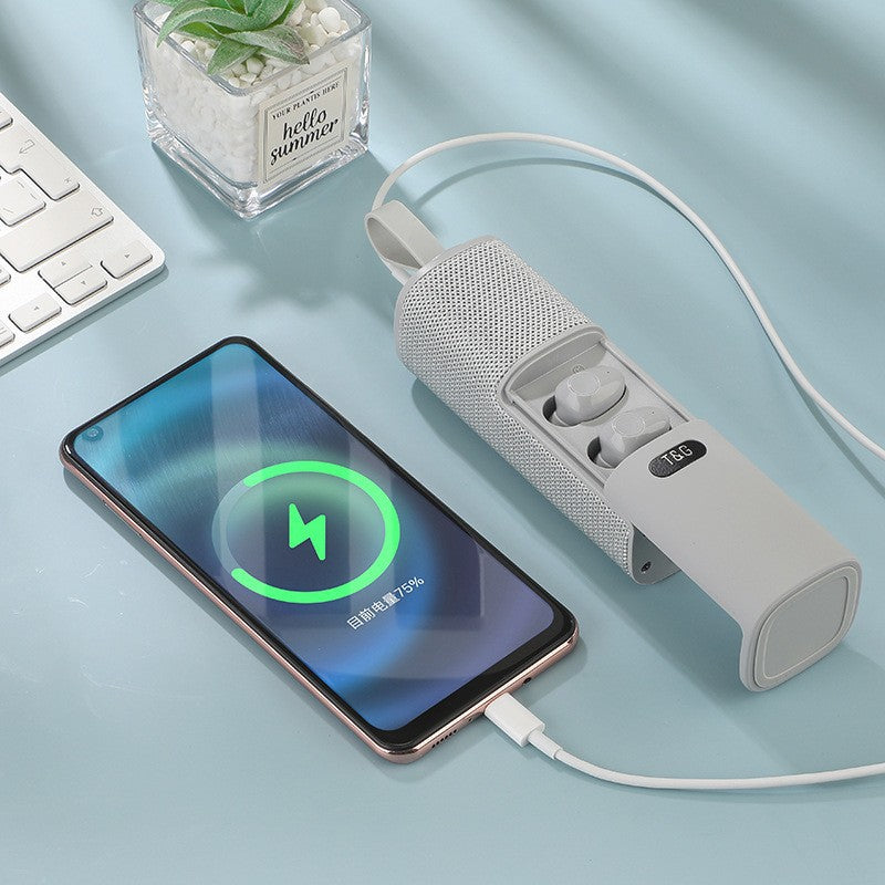 3 En 1 Haut-parleurs Bluetooth sans fil portable Banque d'alimentation d'écoute Bluetooth
