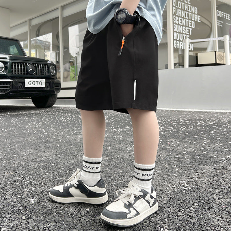 Boys' Ice Silk Thin Fifth Length Shorts