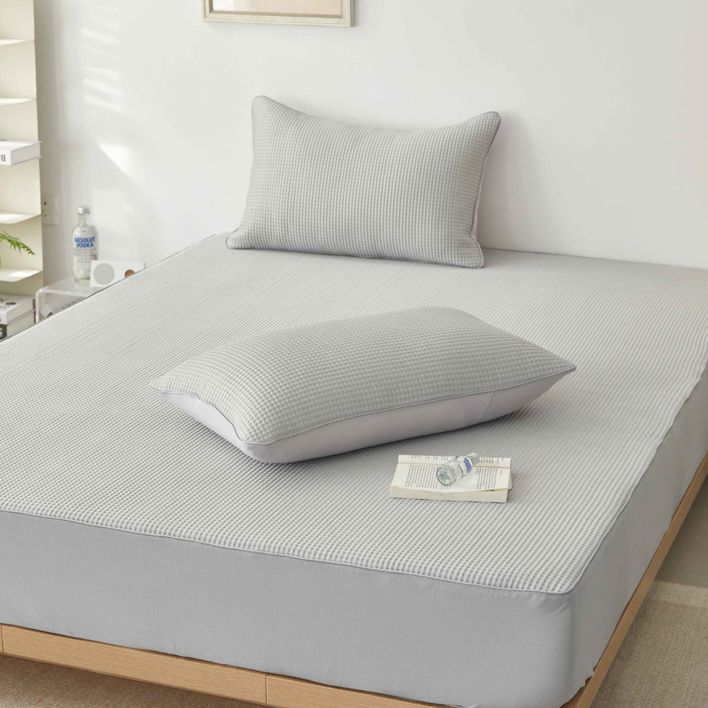 Kit d'oreillers matelas de refroidissement de soie de glace d'été