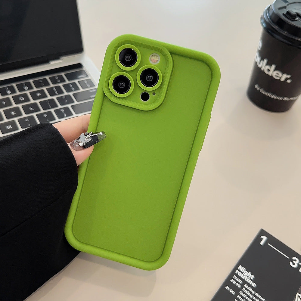 Boîtier de téléphone en silicone tout compris de couleur solide