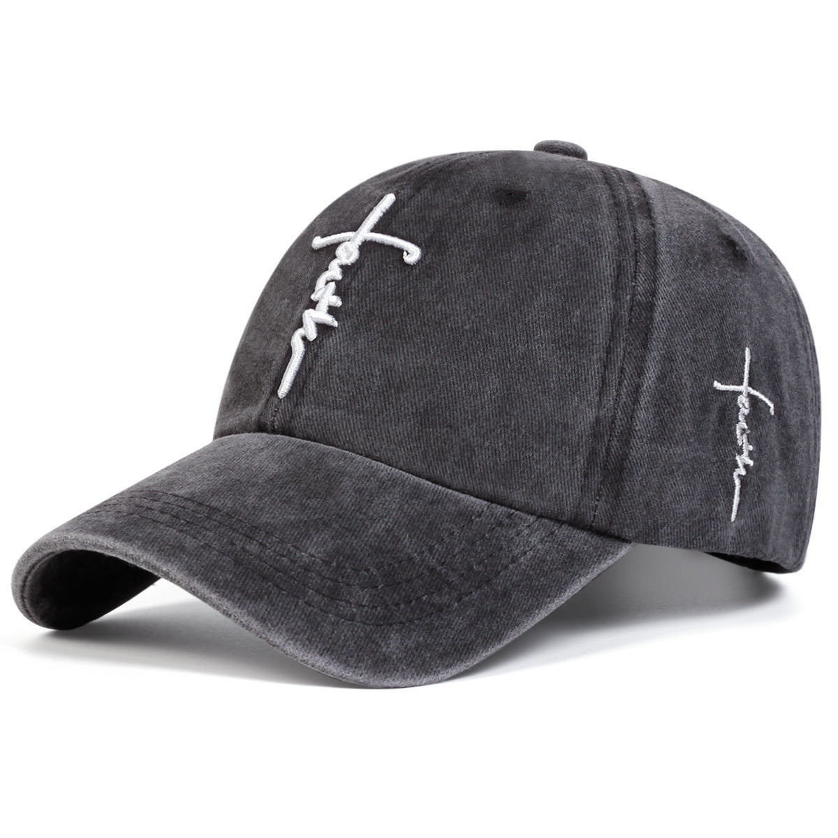 Une foi brodée Cross Baseball Cap pour hommes et femmes