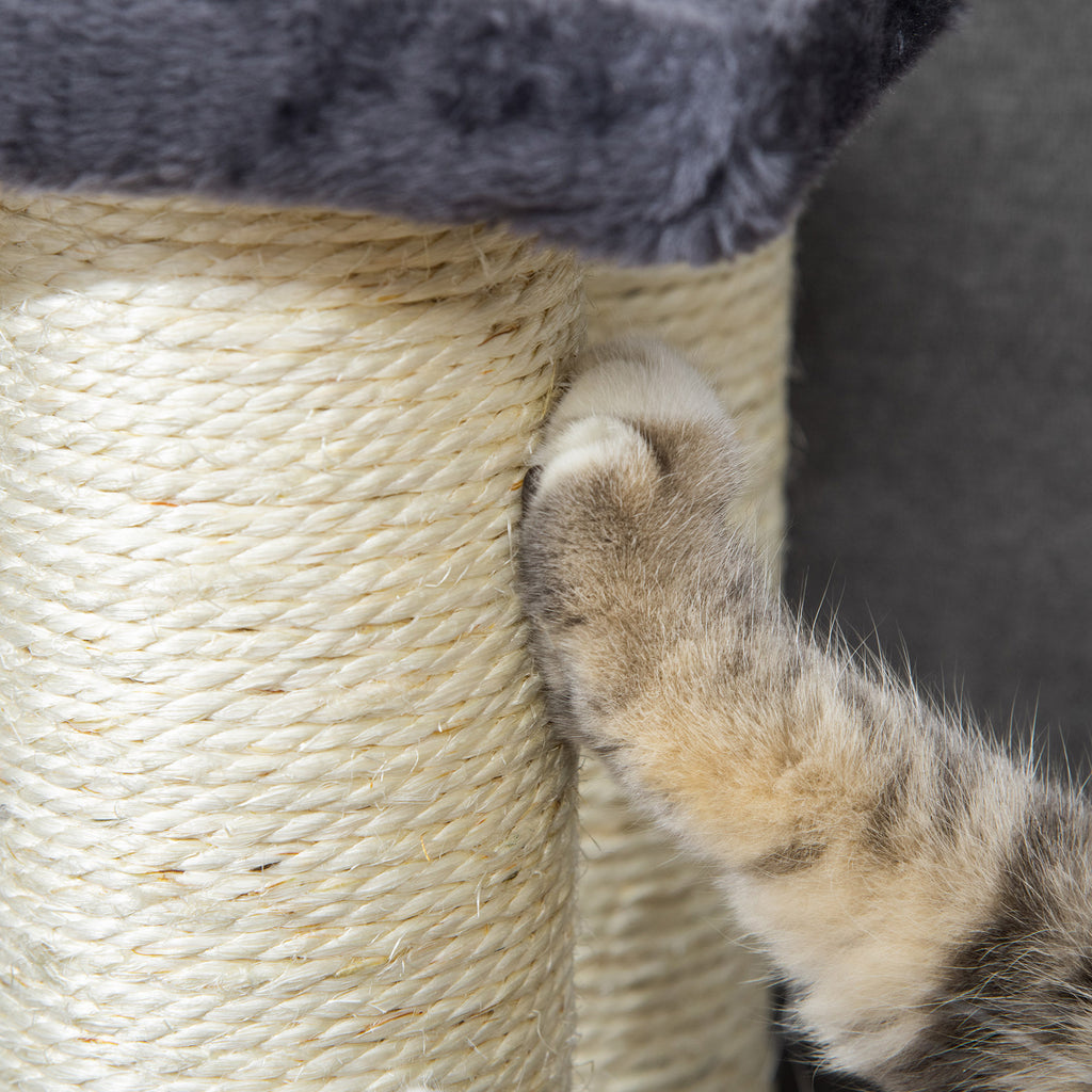 Arbre de chat avec 4 étapes pour les lits hauts avec poste de scratching sisal
